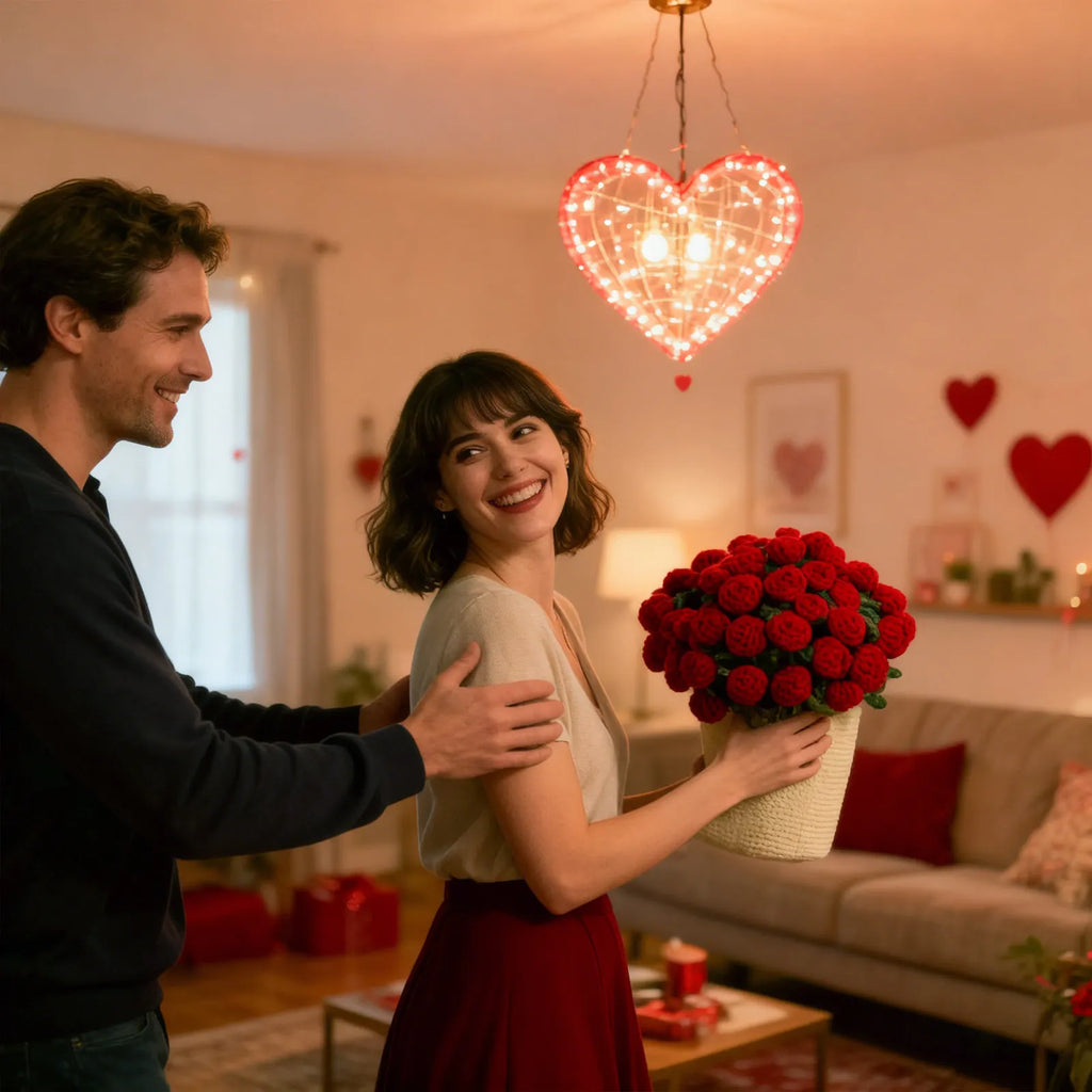 Manta a crochet, Manta de ramo de rosas