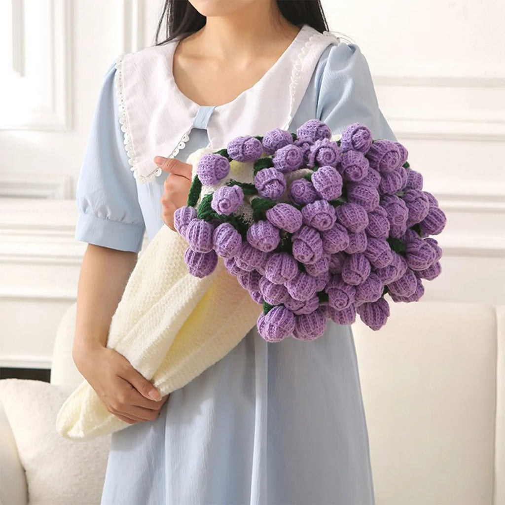 Manta a crochet, Manta de ramo de rosas