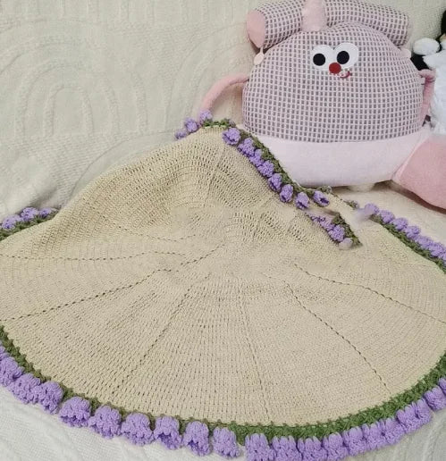 Manta de flores en crochet