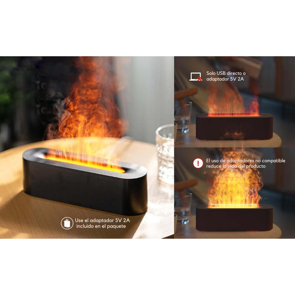Difusor de Aromaterapia con Efecto Llama